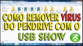 Como remover vírus do pendrive com USB SHOW [upl. by Aehr]