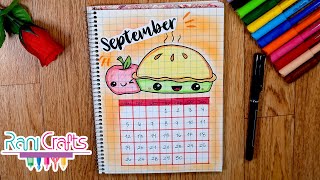 DIY  September Calendar  Bullet journal decoration organization ideas [upl. by Belter]