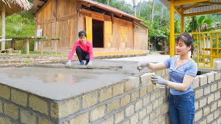 Building Bricks Embankment And Pour Solid Concrete Foundation  My Bushcraft  Nhất [upl. by Reitman36]