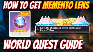 How to get MEMENTO LENS World Quest Guide  Genshin Impact 20 [upl. by Lleddaw]