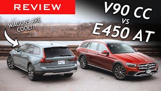 Comparison Review 2022 Volvo V90 B6 Cross Country vs 2021 MercedesBenz E450 All Terrain 4Matic [upl. by Emia353]