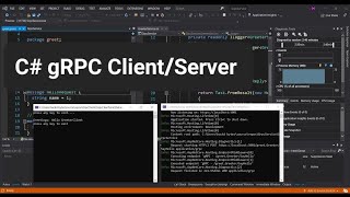 C gRPC ClientServer in Net Core Visual Studio [upl. by Yllod]