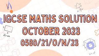 2 IGCSE MATHEMATICS OCTOBER NOVEMBER 2023 PAPER 2 COMPONENT 058021ON23 [upl. by Hploda]