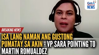 VP Sara Duterte answers on what would prompt her to attend the hearings  GMA Integrated News [upl. by Beniamino]