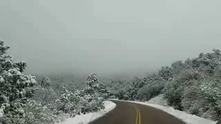 Video shows Chisos Mountains in Big Bend National Park covered in snow [upl. by Ivey]