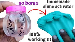 homemade slime activator with proofhow to make slime activator100workingslime activatorno borax [upl. by Anaik]