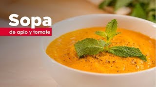 ¿Cómo hacer sopa de apio y tomate  Prepárate [upl. by Becca]