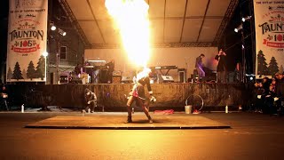 Holiday Elf Fire Breathing  Massachusetts Christmas Event Entertainment Fire Show CT RI Fire Gypsy [upl. by Rakia50]