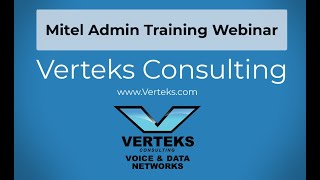 Mitel Admin Training Webinar [upl. by Airamasor]