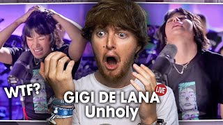 SHES POSSESSED Gigi De Lana  Unholy Cover  Vocals Reaction [upl. by Clio]