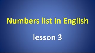 Números en ingles del 1 al 100 tercera parte [upl. by Liebermann952]