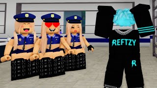 Brookhaven But 3 CREEPY GIRL COPS have a CRUSH on ME [upl. by Lettie]