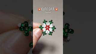 DIY❄️Make a snowflake beads ring beads beadwork christmas giftideas diycraft satisfying [upl. by Beverlee]