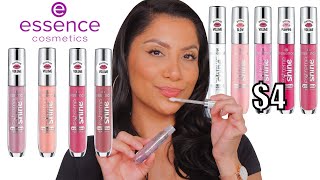 new ESSENCE EXTREME SHINE LIP GLOSS  NATURAL LIGHTING LIP SWATCHES  MagdalineJanet [upl. by Genovera]