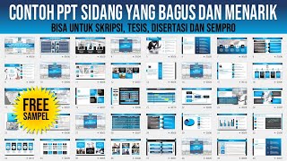 Contoh PPT Sidang Skripsi Tesis Disertasi yang Bagus Menarik [upl. by Suehtomit]