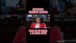 El diputado presidente Ernesto Castro pone en su lugar a Claudia Ortiz de Vamos elsalvador [upl. by Bruckner]