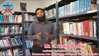 Mr G Anwar Basha  Assistant Professor  Placement Officer  Navarasam College  Erode [upl. by Ijok744]