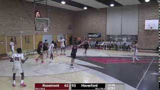 Rosemont Mens Basketball vs Haverford College [upl. by Anirtap366]