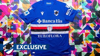 Euroflora sulla maglia della Sampdoria per il derby della Lanterna [upl. by Ahseela]