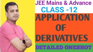 APPLICATION OF DERIVATIVES for JEE MAINS amp ADVANCEBITSATCOMEDKVITKIITIPU  ALAM SIR JEE Maths [upl. by Gilroy]