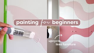 Easy Way to Paint a Wardrobe  IKEA Furniture Transformation for Beginners [upl. by Adila]