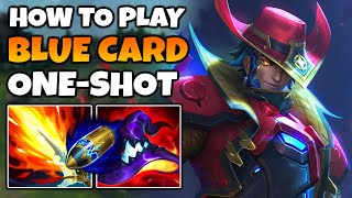 How to play the ONESHOT BLUE CARD TWISTED FATE BUILD [upl. by Attirehs]