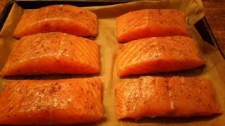 Awesome Salmon Filet Oven Broiled in 7 Minutes [upl. by Margalo]