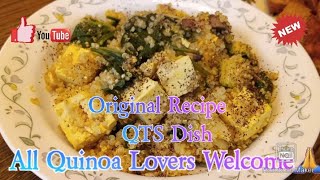 Quinoa Spinach Tofu QTS DISH Original Vegan Recipe  Just An Ordinary Girl [upl. by Usanis]