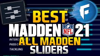 Best All Madden Franchise Gameplay Sliders  XP Sliders for Madden 21 [upl. by Mirielle308]