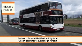 Onboard Scania N94UD Omnicity from Ocean Terminal to Edinburgh Airport [upl. by Salisbarry]