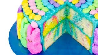 Marbled Easter Cake with Rabbit Peeps and Easter MampMs from Cookies Cupcakes and Cardio [upl. by Carmina]