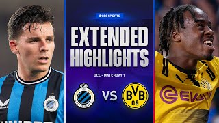 Club Brugge vs Borussia Dortmund Extended Highlights  UCL League Phase MD 1  CBS Sports Golazo [upl. by Eecrad227]