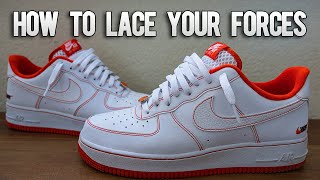 How To Lace Air Force 1s  The Two BEST Ways Loose Lace  Classic [upl. by Kathlin]