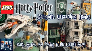 LEGO Gringotts Wizarding Bank 76417 Building Reviewing and Placing in the LEGO Room [upl. by Eerej449]