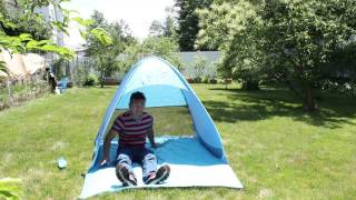 Portable Popup Beach Tent Review [upl. by Inittirb]