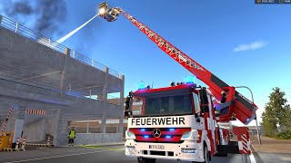 Emergency Call 112  German Ladder Truck Responding 4K [upl. by Aromas718]