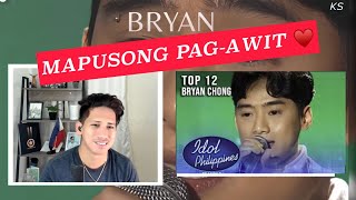 Bryan Chong  Paubaya  Idol Philippines Season 2  KS Reaction Video [upl. by Ocimad]