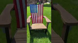 USA flag backed Adirondack Chair Reveal [upl. by Akkeber130]