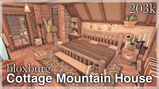 Bloxburg  Cottage Mountain House Speedbuild interior  full tour [upl. by Obie204]