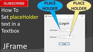 How to add placeholder in textfield in JFrame using netbeans [upl. by Enimrac216]