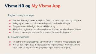 Webinar Sådan registrerer I arbejdstid i My Visma og Visma HR [upl. by Hahsi978]