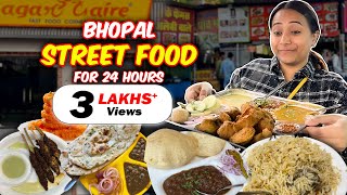 Bhopal Street Food for 24 hours  Ultimate Food Challenge😋 [upl. by Siryt]