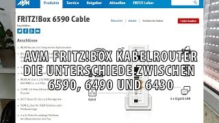 AVM FRITZBox Kabelrouter Unterschiede zwischen 6590 6490 und 6430 im Vergleich [upl. by Cassell575]