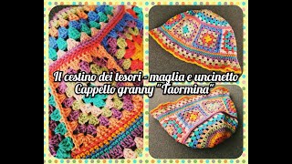 Cappello uncinetto granny square quotTaorminaquot il trend dellestate Semplice di moda [upl. by Ajim151]