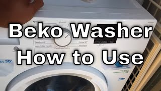 Beko Washing Machine  How To Use [upl. by Nedyrb872]