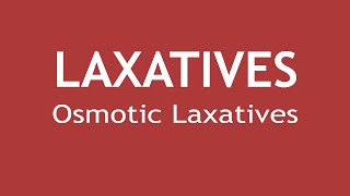 Laxatives Part 3 Pharmacology Of Osmotic Laxatives  Dr Shikha Pamar [upl. by Keisling]