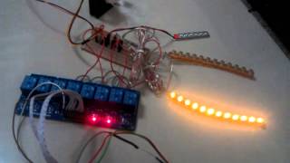 利用繼電器Relay控制12V LED燈條汽車電子用  Arduino  8 Relay Control  風扇  LED 燈條魚眼 [upl. by Jarek]