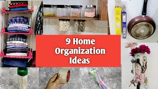 9 Tips amp Organization Ideas for Home amp Kitchen  Home Organization Ideas  No Cost Ideas [upl. by Rooke]