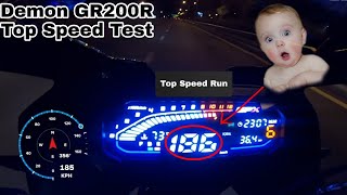 Fastest 200cc bike GPX Demon GR200R Top Speed  Should R15 V3 worried  Vlog 164 [upl. by Lucilla]