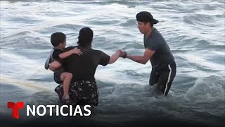 Los jóvenes que salvan migrantes de ahogarse en el río Bravo  Noticias Telemundo [upl. by Isaiah]